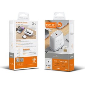 Resim Tsmart TS-PDE20 Type-C PD 20 W Seyahat Hızlı Şarj Cihazı 