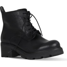Resim Bueno Shoes Siyah Deri Kadın Dolgu Topuklu Bot 01WD2301 01WD2301 