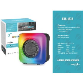 Resim Kts 1373 Siyah Bluetooth M Sd Usb Rgb Ses Bombası Diğer