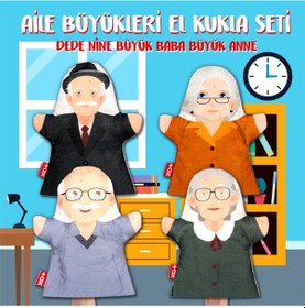 Resim 4 Parça Tox Aile Büyükleri El Kukla Set Eğitici Oyuncak 