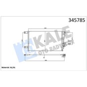 Resim Kale 345785 Kondenser Al/al L 200-pajero Sport 7812a035-mr360415-mr398788 