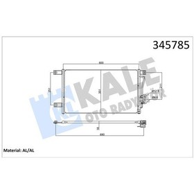 Resim Kale 345785 Kondenser Al/al L 200-pajero Sport 7812a035-mr360415-mr398788 