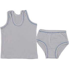 Resim Nuray Yıldız Yenidoğan Erkek Bebek Atlet Külot Takımı Mavi 