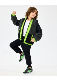 Resim Skechers B Outdoor Fleece Full Zip Sherpa Büyük Erkek Çocuk Siyah Mont Sk2520045-1602 Siyah 