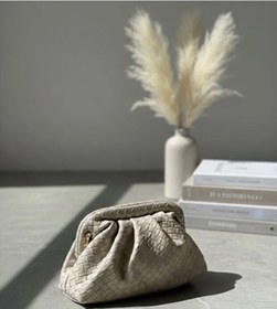 Resim yako Valerina Örgü Dokulu Clutch Çanta - Çapraz Askılı Kadın Omuz Çantası (23×38×10 cm) 
