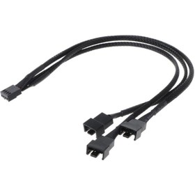 Resim Brs Fan Çoklayıcı Y Pwm Kablosu 4 Pin Switch 3 Pin 3 Port 