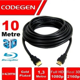 Resim CODEGEN CPS100 10metre HDMI Görüntü Kablosu 3D Gold 1.4v 2K 