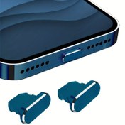 Resim 2 adet Alüminyum Alaşımlı Toz Geçirmez Fiş, iPhone, iPad, AirPods Soketini Temiz Tutmak! 