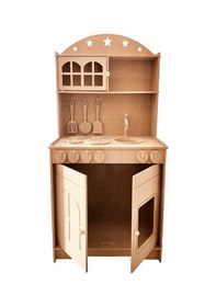Resim Ahşap Montessori Oyuncak Mutfak Servis Seti 2 Adet Boya Ve Fırça 