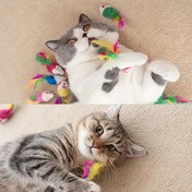Resim Rastgele Renkli Peluş Fare Kedi Oyuncağı - 1/3/5/10 Adet 