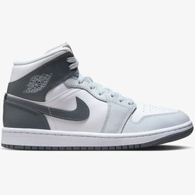 Resim Air Jordan 1 Mid 'White Smoke Grey' (W) | Unisex 