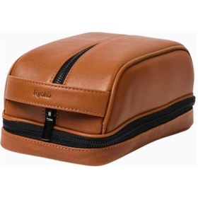 Resim Ryoko Liwa Dopp Kit Deri Seyahat Ve Bakım Çantası El Çantası Tan 1 Kahverengi 