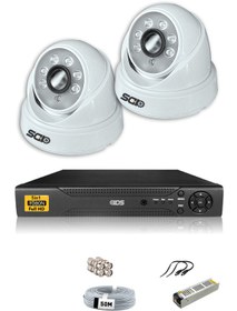 Resim IDS D-2028HD-SET2-NOHDD 2 Kameralı 1080P Full HD 5 MP Sony Lensli Kamera Seti - 2028 