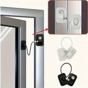 Resim 2 adet / Set Sadece Bir Set Kilitleme + Anahtar, Ağır Hizmet Metal Güvenlik Kilitlemeleri, Pencere ve Buzdolabı Kilitleme Kiti, Ev Güvenlik Kilitlemeleri, Şık Metal Kaplama | Sağlam Yapı | Ev Kapı Kilitlemeleri 