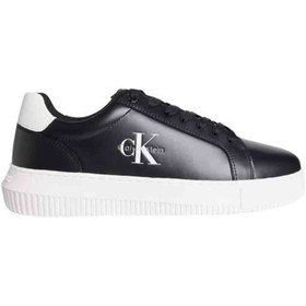 Resim Calvin Klein Erkek Chunky Cupsole Deri Sneaker Ayakkabı - Siyah 