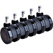 Resim İthal Makam Koltuğu Tekeri - Ofis Koltuğu Tekeri - Oyuncu Koltuğu Tekeri Siyah 