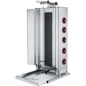 Resim CSA İnox Karacasan Endüstriyell Elektrikli 5 Radyanlı Döner Ocağı Makinesi 