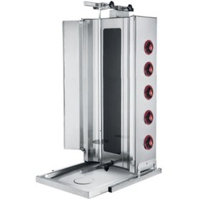 Resim CSA İnox Karacasan Endüstriyell Elektrikli 5 Radyanlı Döner Ocağı Makinesi 