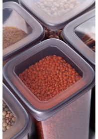 Resim Etiketli 6'lı Antrasit Ekonomik Kırılmaz Saklama Kabı Seti 6x1,75 Lt. Antrasit 