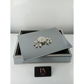 Resim Aynalı Kutu Gondol Şekerlik Sunumluk Söz Nişan Kız Isteme Çikolatalık Dekoratif Obje Biblo Süs Eşya 