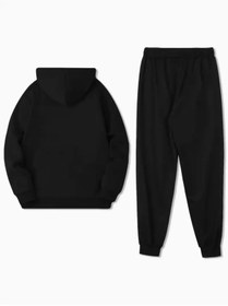 Resim LAND MODA Unisex Kapüşonlu 2 Iplik kışlık kalın Basic Eşofman Takımı 