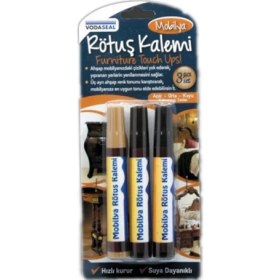 Resim Vodaseal Suya Dayanıklı Mobilya Ahşap Rötuş Kalemi Meşe Ceviz Venge 3'lü Set 