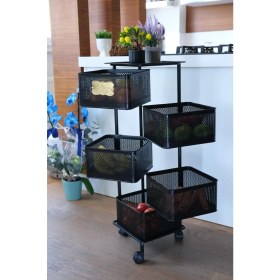 Resim 5 Katlı Metal Açılır Kapanır Kare Sebzelik 