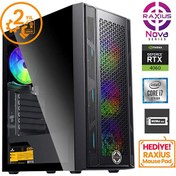 Resim Nova G1 i7 4060-27FF14 Intel Core i7 12700F 64 GB RAM 1 TB SSD RTX 4060 W11P Gaming Masaüstü Bilgisayar Raxius