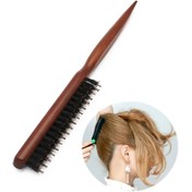 Resim Salon Kalitesinde Stil için Profesyonel Saç Fırçası Tarak - Naylon & Kıllı, Lotus Ağacı Saplı 