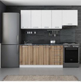 Resim Minar 220 Cm Mutfak Dolabı Beyaz Dore 220-d5 