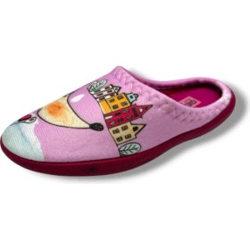 Resim Gezer Termal Kız Çocuk Ev Terlik Pembe Tekstil Malzemeden Casual Kullanım İçin 30-35 