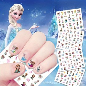 Resim 10 adet Mickey Su Geçirmez Tırnak Etiketleri, Snow White Serisi, Frozen Serisi Tırnak Etiketleri, Ödül Etiketleri 
