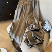Resim Kadınlar İçin Şık Esnek Olmayan Geniş Paça Pantolon - İpli Bel, Makinede Yıkanabilir Günlük ve Resmi Kumaşlı Pantolon (Ev, Ofis, Parti, Seyahat), Zarif Renk Seçenekleri 