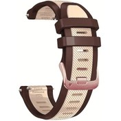 Resim Gaojunshop01 Garmin Vivoactive 5 3 Venu Sq 2 Plus İçin Haki 20mm Silikon Kol Saati Kayışı 