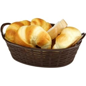Resim Bora Plastik Hasır Desenli Ekmek Sepeti Oval 28 CM BO665 