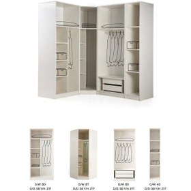 Resim Bianora Mdf Membranlı Köşe Gardırop Beyaz 