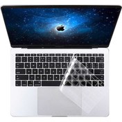 Resim Apple Macbook 13 Pro Touch Bar A1706 Şeffaf Klavye Koruyucu Sıvı ve Toz Koruyucu Türkçe Q Klavye Ped 