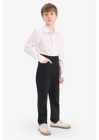 Resim Defacto Erkek Çocuk Polo Yaka Poplin Uzun Kollu Gömlek Y1302a625auwt36 Beyaz 