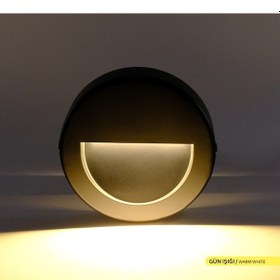 Resim ACK 4W LED Duvar Apliği 3000K Günışığı Siyah Kasa Dekoratif Duvar Gün Işığı 