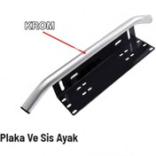 Resim Krom Plaka Koruma Demiri Sis Ayağı 55cmx11cm 