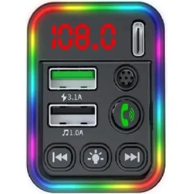 Resim Concord C617 Rgb Işıklı Pd 18 + Qc 3.1A Şarj Bluetooth 5.1V Fm Transmitter 