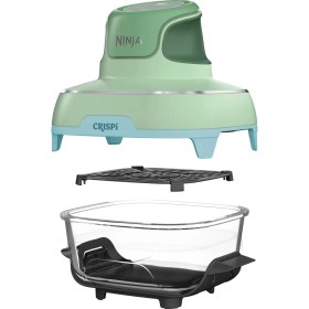 Resim Ninja Crıspi 4-In-1 Taşınabilir Cam Hazneli Pişirme Sistemi 1700 W Çift Hazne ile Yağsız Pişirme 