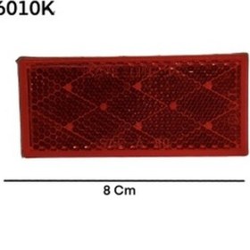 Resim Kırmızı Yapıştırma Dikdörtgen Plastik Reflektör Made In Usa 