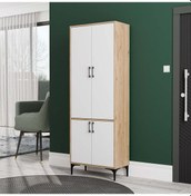 Resim 5032 Royal 4 Kapaklı 5 Askılı Portmanto Sepet - Beyaz 