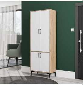 Resim 5032 Royal 4 Kapaklı 5 Askılı Portmanto Sepet - Beyaz 