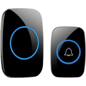 Resim Mcreative Ticaret Kablosuz Kapı Zili Uzaktan Kumandalı LED Işıklı Kapı Zili Yüksek Sesli Uzun Mesafeli - Logosuz Tasarım (1 Buton + 1 Zil) 