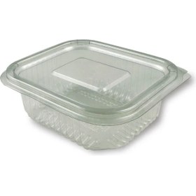 Resim Plastik Sızdırmaz Kap 250 gr cc Kullan At Tek Kullanımlık Plastik Kapaklı Kase 500 Adet 