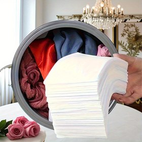 Resim 5/50/100 adet Renk Yakalayıcı Çamaşır Kağıdı - Boya Yakalama ve Aktarım Dirençli Yıkama Kağıdı, Karışık Yıkama için Koruma Önlemleri 