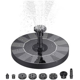 Resim Geeksen 1w Küçük Bahçe Mini Güneş Enerjili Yüzen Çeşme Açık Hava Kuş Banyosu Akan Su Çeşmesi 