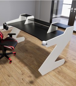 Resim Michael Brean Özel Tasarım Oyuncu Ve Stüdyo Masası 150 Cm Bardaklık Ve Kulaklık Tutucu Hediye 